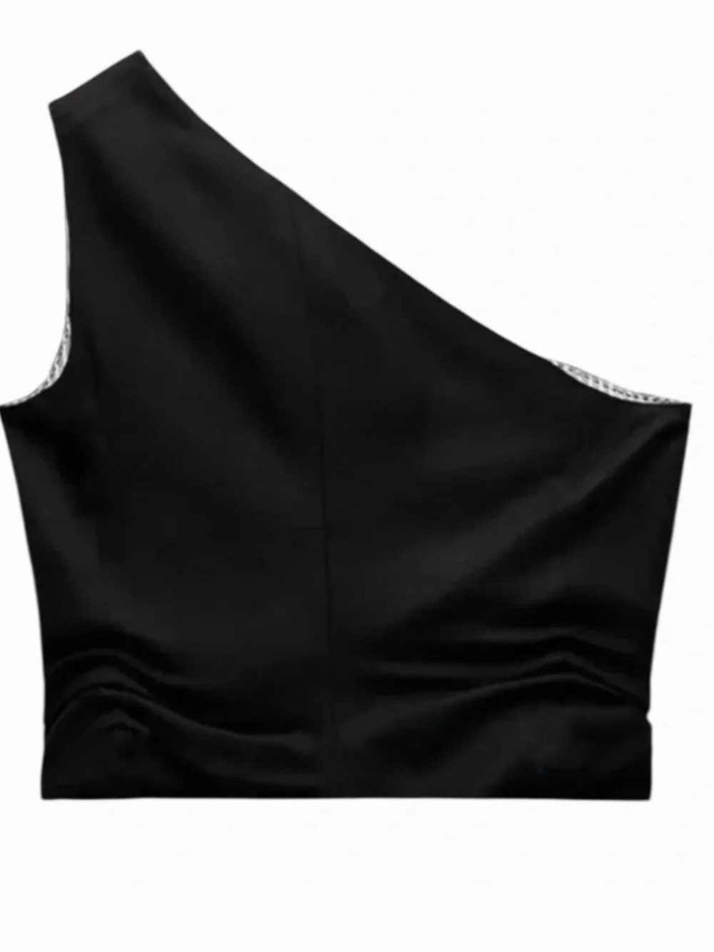 Zara Black Asymmetric Button-Front Vest M - Picture 5 of 8